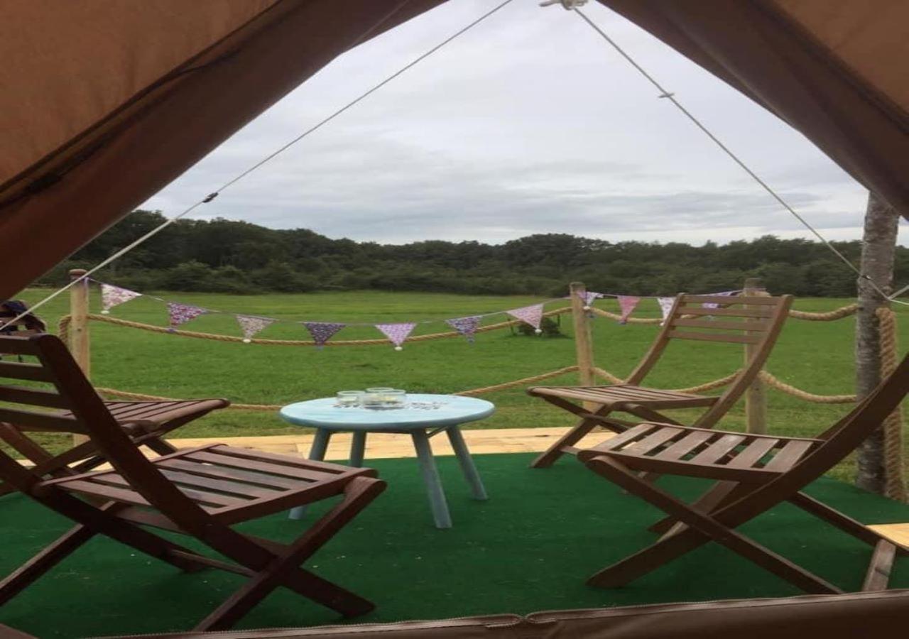 French Fields Luxury Glamping Original Mongolian Yurt Hotell Le-Vieux-Cerier Exteriör bild